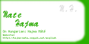 mate hajma business card